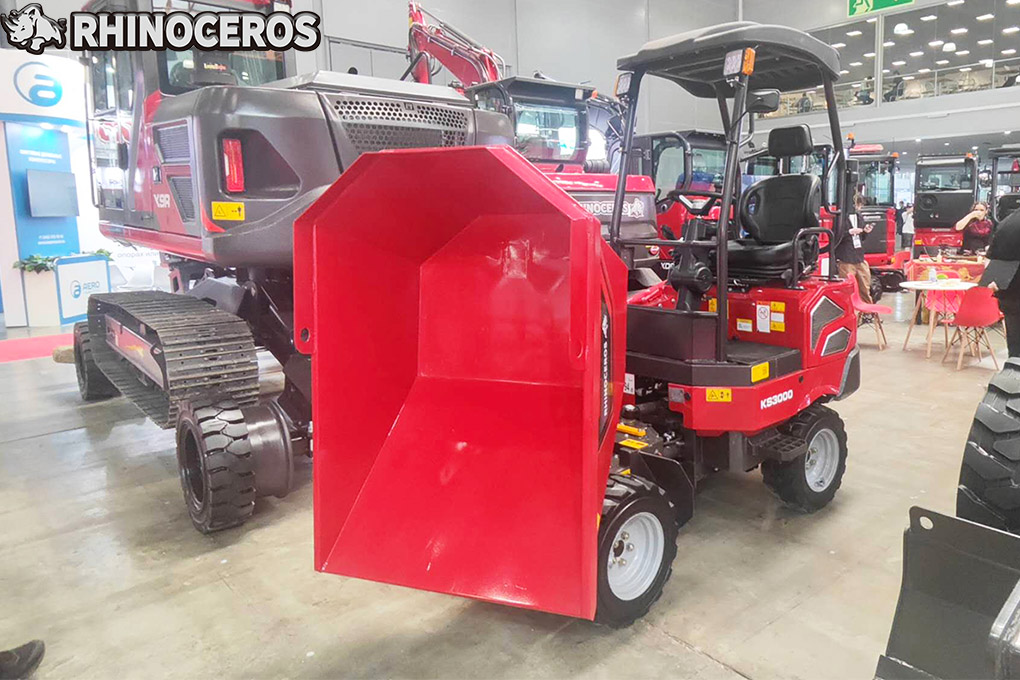 KS3000 Wheel Dumper mengangkut bahan